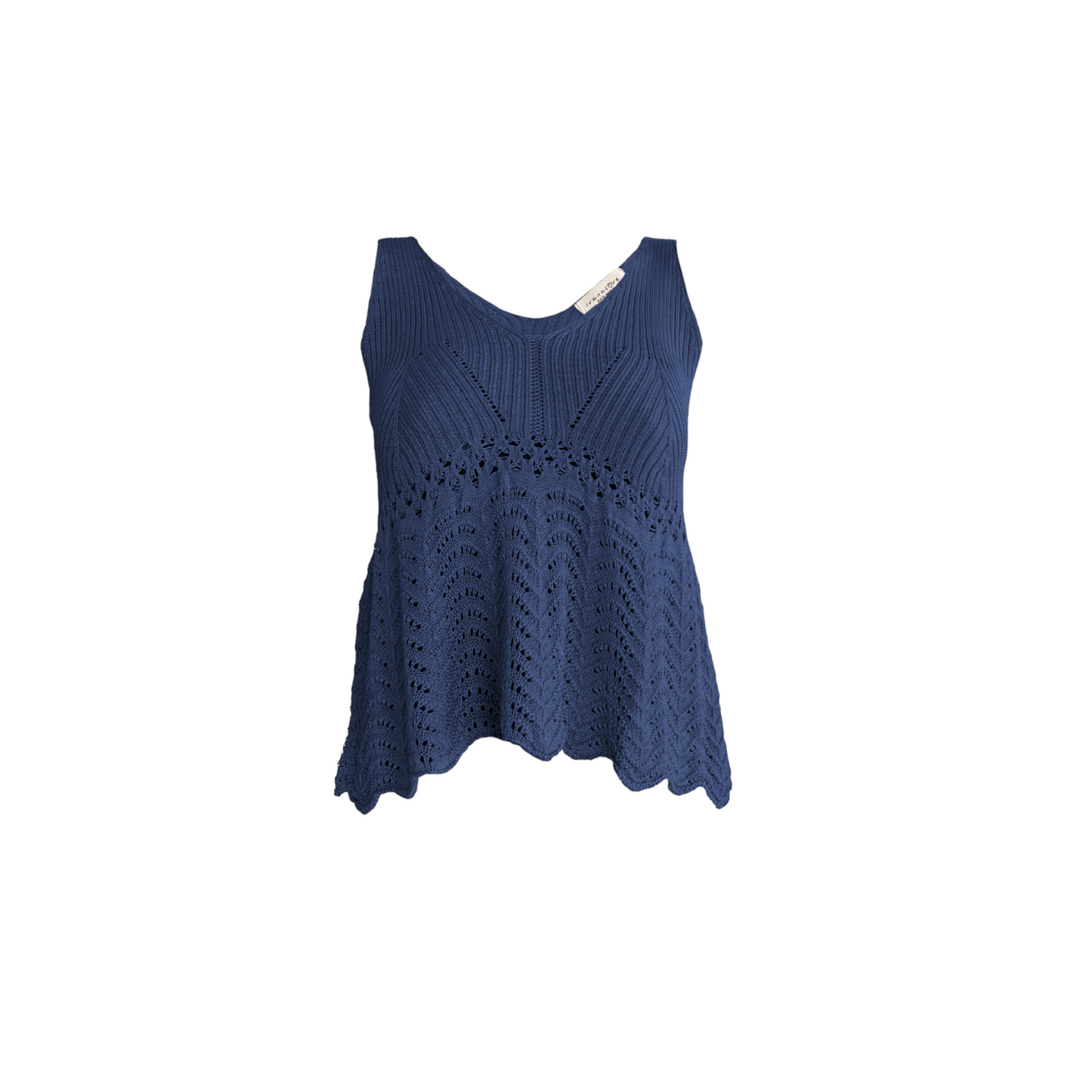 Blusa punto calado escote V