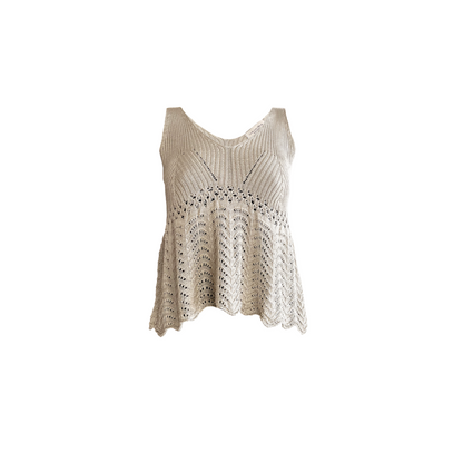 Blusa punto calado escote V