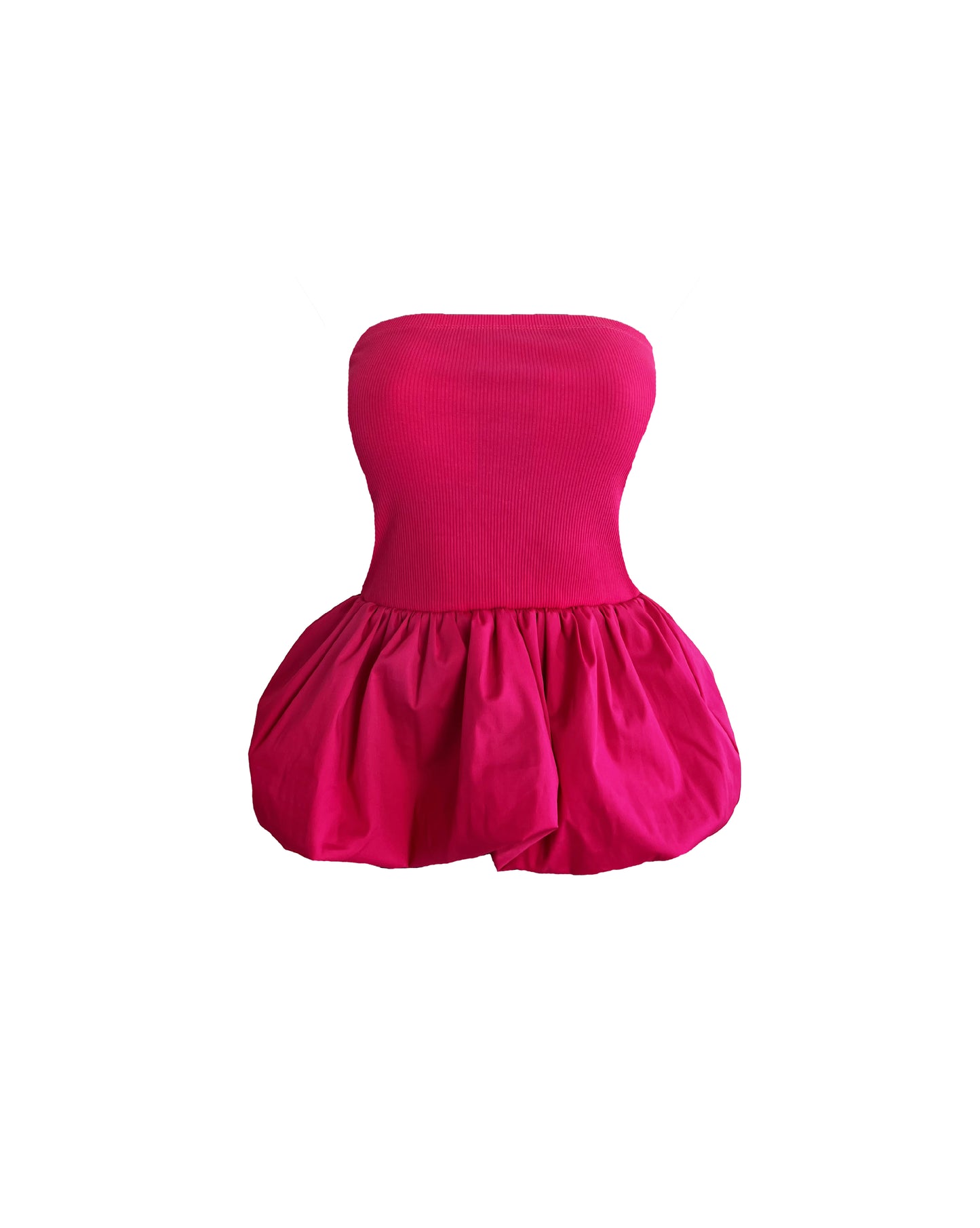 Blusa bandeau globo