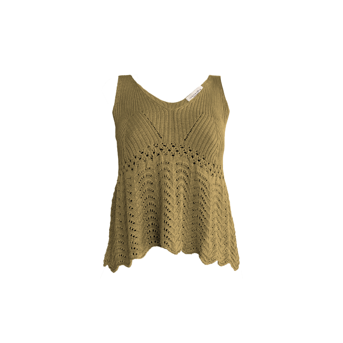 Blusa punto calado escote V